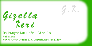 gizella keri business card