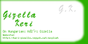 gizella keri business card